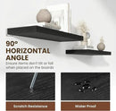 55 Inch Floating Shelves, 12 Inch Deep Floating Shelves for Wall, Floating Shelf with Invisible Brackets, Deep Shelves for Bathroom, Bedroom, Living Room, 1 Pack, Black by CozyNest Decor