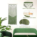 JONKASIPA Macrame Wall Hanging Bohemian Handmade Tassel Wall Art Decorations,Green Fringe Chic Home Decor for Apartment Dorm Living Room Bedroom by CozyNest Decor