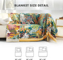 MSGKV Cotton Bed Blanket for Couch and Sofa Blankets for Living Room Bedroom Reversable Florals Throw 80"x90" Breathable Cozy Boho Blankets by CozyNest Decor