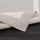 CAMILSON Outdoor Rug 8x10,Modern Outside Rugs for Patios Porches Waterproof Durable Washable Non-Shedding, Easy-to-Clean Indoor Outdoor Area Carpet (8 x 10, Bordered - Gray/White) by GreenHaven Gardens