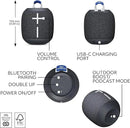 Ultimate Ears WONDERBOOM 4 Waterproof Bluetooth Outdoor Speakers with Big Bass & 360-Degree Sound, Dustproof Floating Wireless Speaker, 131ft Range - Black by CozyNest Decor