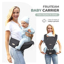FRUITEAM 6-in-1 Baby Carrier with Waist Stool, One Size Fits All -Adapt to Newborn, Baby Hip Carrier for Breastfeeding, Infant & Toddler by TinyTreasures Baby Boutique