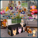 Extra Large Toy Storage Organizer with Lid - Sturdy, Collapsible Toy Chest Storage Box with Cute Design - Toys Bin with Dividers for Kids, Boys, Girls, Nursery, Bedroom, Play room 37"x16"x14" by CozyNest Decor