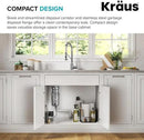 KRAUS® WasteGuard™ High-Speed 1/2 HP Continuous Feed Ultra-Quiet Motor Garbage Disposal with Power Cord and Flange Included and Universal Mount by CozyNest Decor