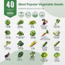 Organo Republic 40 Vegetable Seeds Variety Pack - 26000 Non GMO Heirloom Seeds for Planting Vegetables & Fruits in Bulk Individual Seed Packets, Home Garden Seeds for Hydroponic, Indoor & Outdoors by GreenHaven Gardens