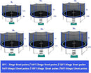 Zupapa Trampolines No-Gap Design 1500 LBS Weight Capacity 16 15 14 12 10 8FT for Kids Children with Safety Enclosure Net Outdoor Backyards Large Recreational Trampoline by TinyTreasures Baby Boutique