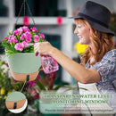 10 Inch Hanging Planters for Indoor Plants, 2 Pack Self Watering Hanging Baskets Flower Pots with Drainage Hole, Visual Reservoir & 2 Kinds of Plant Hanger for Outdoor Garden Home Decor by GreenHaven Gardens