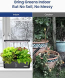 iDOO Hydroponics Growing System Kit 12Pods, Gardening Gifts for Women Mom, Indoor Herb Garden with LED Grow Light, Built-in Fan, Auto-Timer, Adjustable Height Up to 11.3", 12Pods-Black by GreenHaven Gardens