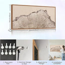 SIGNINART Large Tree Ring Framed Canvas Wall Art, Rustic Beige Wooden Wall Decor, Neutral Nature Wood Stump Artwork, Modern Art Prints for Bedroom Living Room Office 20"x40" by CozyNest Decor