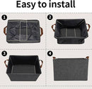 GRANNY SAYS Storage Baskets for Shelves, Closet Organizer Bins, Clothes Storage Bins with Metal Frame, Extra Large Baskets for Organizing and Storage, Collapsible, Dark Gray, 2-Pack by CozyNest Decor