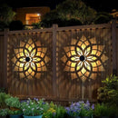 2 Pack Solar Fence Lights Metal Solar Powered Outdoor Wall Deck Step Lights Mandala Theme Waterproof Fence Light for Garden Post Patio Backyard Yard Decor, Gardening Gifts for Women Mom Grandma by CozyNest Decor