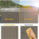 80 Gallon Outdoor Storage Box Waterproof Lockable Resin Deck Box Large, Patio Storage Bin for Pool Accessories Cushion Furniture, Garden Tools, UV-Resistant Outside Delivery Grey by CozyNest Decor