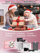 Digital Camera,FHD 1080P Kids Camera 44MP Point and Shoot Digital Cameras with 32GB Card,16X Zoom,Anti-Shake,Date Stamp,Compact Small Cameras Photography for Kids Student Teen Girl Boy(Pink) by TinyTreasures Baby Boutique
