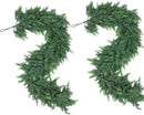 Hananona 6 FT 2 Pcs Artificial Cedar Garlands, Real Touch Winter Cedar Garland, Green Artificial Greenery Pine Garland for Table, Mantle, Wall, Indoor, Outdoor Christmas Decorations (2, 6 FT) by CozyNest Decor