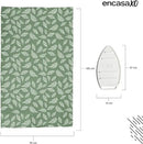 Encasa XO Ironing Mat/Pad (Large 48"x28") with 3mm Padding & Silicone Iron Rest for Steam Pressing on Tabletop or Bed - Heat Resistant, Portable, Quilting & Travel Blanket - Big Leaves Green by CozyNest Decor
