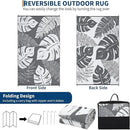 GAOMON Outdoor Rug Waterproof 9x12 Outdoor Plastic Straw Rug for Patio, Reversible Modern Camping Mat with Bag & Stakes, UV Resistant & Easy to Clean Carpet for RV, Deck, Balcony, Grey by CozyNest Decor