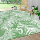 Pauwer Waterproof Outdoor Rug 9x12, Reversible Plastic Straw Patio Camping Rug, Indoor Outdoor RV Mat Carpet for Deck, Camper, Porch, Balcony, Backyard, Picnic, Leaf Green by GreenHaven Gardens