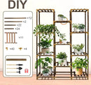Plant Stand Indoor Outdoor, 11 Tier Large Wood Plant Stand, Garden Shelves, Flower Stand for Living Room Patio Corner by GreenHaven Gardens