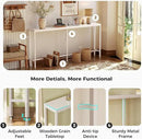 SUPERJARE 70 Inch Console Table with Outlet, Sofa Table with Charging Station, Narrow Entryway Table, Skinny Hallway Table, Behind Couch Table, for Living Room, White by CozyNest Decor