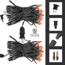TW SHINE Purple and Orange Halloween Lights, 20FT 100 Count Incandescent Mini String Lights, Waterproof Halloween Decorations for Outdoor Indoor Patio Home Party Garden Yard Decor by GreenHaven Gardens
