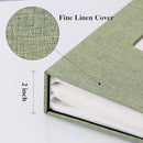 Vienrose Linen Photo Album 300 Pockets for 4x6 Photos Fabric Cover Photo Books Slip-in Picture Albums Wedding Baby Grassgreen by TinyTreasures Baby Boutique