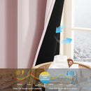 NICETOWN Pink Blackout Curtains for Nursery, 100% Blackout Thermal Insulated Window Drapes Room Darkening Curtains for Girls Baby Bedroom with Grommet Top, 52 x 63 Inch Long, 2 Panels by TinyTreasures Baby Boutique