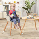 HONEY JOY Baby High Chair, 6-in-1 Eat & Grow Wooden Highchair/Toddler Chair with Removable Tray, 5-Point Harness, PU Cushion and Footrest, Convertible High Chair for Babies and Toddlers(Dark Gray) by TinyTreasures Baby Boutique