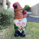 Garden Gnome Statues Outdoor Decor, Solar Gnomes with LED Lighted Flowers, Solar Resin Garden Outdoor Statue Sculpture, for Woman Gift Home and Garden Decor by GreenHaven Gardens