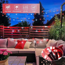 JMEXSUSS 2 Pack Red and White Christmas Lights, Each 100 LED 33ft Solar String Lights Outdoor Waterproof, 8 Modes Green Wire Solar Lights for Outside Tree Garden Patio Party Decoration by GreenHaven Gardens