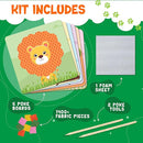 jackinthebox Poke Poke Art – Animals Theme, Mess-Free Fabric Art and Craft, Flower Pressing Kits, Gift for Kids, Girl Gifts, Boy Gift, Toys for Girls and Boys Ages 4 5 6 7 8 by TinyTreasures Baby Boutique