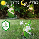 mopha Garden Gnomes Statues Outdoor Decor, Funny Solar Powered Fairy Firefly Lights Lawn Ornaments, Resin Figurines Outside Decoration Clearance Gardening Gift by GreenHaven Gardens