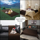 100% Waterproof Dog Bed Cover, 30x70inch Brown Sofa Cover Anti-Slip, Reusable Changing Pad, Washable Camping Mat for Pets/Kids/Adult/Dog/Cat,Geometric Embroidery Blanket 2024 New by TinyTreasures Baby Boutique
