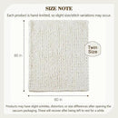 Carriediosa Chunky Knit Throw Blanket 60" X 80" Twin, 100% Hand Made Large Chenille Loop Yarn Soft Fluffy Throws for Couch Sofa Bed, Big Crochet Cozy Heavy Thick Cable Woven Blankets, Cream White by CozyNest Decor