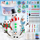 LAWOHO Build a Snowman Kit - 500ML Crystal Slime, Clay & Christmas Charms, Snowman Crafts for Kids, Stocking Stuffers for Adults, Slime Party Favors Kit by TinyTreasures Baby Boutique