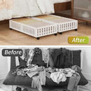 Bamboo Under Bed Storage with Wheels (2-Pack) – Rolling Underbed Shoe Organizer Box for Shoes, Blankets, Toys, Clothes Container Space-Saving Organizer Bins for Bedroom, Closet, Dorm, Nursery by CozyNest Decor