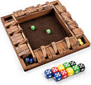 ropoda Shut The Box Game, Upgraded 12 Numbers Wooden Board Games for Adult and Kids, Shut The Box Dice Game -Addition Training, Fun for Family Game Night,Vintage Style by TinyTreasures Baby Boutique