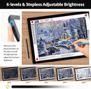 Rechargeable A4 Light Box for tracing with Padded case,Magnetic Light pad Built-in 2500mAH Battery,5 Levels of Brightness Light Table,Portable Light Board for Diamond Painting Drawing,Sketching,X-ray by TinyTreasures Baby Boutique