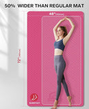 HAPBEAR Extra Large Yoga Mat - 72"x48"/78"x54", 1/4" & 1/3" Thick, Non-Slip, Durable, Eco-Friendly, Wide Exercise Mat for Home Workouts, Yoga, Pilates, Stretching, Meditation (Barefoot Exercise) by TinyTreasures Baby Boutique