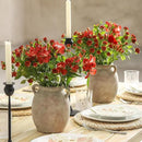 Ceramic Flower Vase 7.6 inch Farmhouse Rustic Vase Decorative Pottery Terracotta Vases for Home Decor Table Mantle Fireplace Living Room Bathroom Wedding Centerpiece (Whitewashed) by GreenHaven Gardens