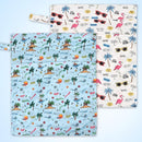 2pcs Travel Waterproof Laundry Bag, Cloth Diaper Wet Dry Bags with Handle & 2 Zipper Pockets, Reusable Washable Dirty Clothes Bag for Baby Adult Travelling Hanging, Bathing Beach Pool Daycare by TinyTreasures Baby Boutique