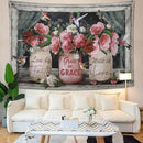 yowecso Farmhouse Rose Tapestry Peony Flower Tapestry Wall Hanging for Bedroom Floral Tapestries Aesthetic Wall Decor for Home Dorm Living Room 50"x60" by CozyNest Decor