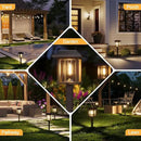XMCOSY+ Solar Pathway Lights Outdoor Waterproof IP65 - Dual-Tone 25 LM LED Solar Garden Lights for Yard, Glass Outdoor Lighting for Garden Patio Yard Landscape Walkway Driveway Lawn Decor (Warm White) by CozyNest Decor