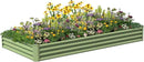 8X4X1ft Galvanized Raised Garden Bed for Gardening,Metal Planter Boxes Outdoor Patio Kit Planting Bed for Vegetables Flowers Herb,Green by GreenHaven Gardens