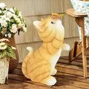 Solar Garden Statue Cat Figurine,Resin Cat Statue Playing Butterfly,Outdoor Decoration for Patio,Balcony,Yard, Lawn-Unique Housewarming Gift for Garden Mom Grandma by CozyNest Decor