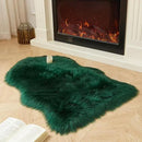 AMTOVO Faux Fur Rug, Dark Green Small Area Rug, Fluffy Sheepskin Rug, Fuzzy Ultra Soft 2 x 3 ft Shag Rugs for Bedroom Sofa Throw Cushion Room Decor, Sheepskin by CozyNest Decor