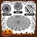 8 Pcs Spider Web Placemats - 15" Heat Insulation Table Mats - Hollow Out Spiderweb Coasters for Dining Table Halloween Decoration (Black) by CozyNest Decor