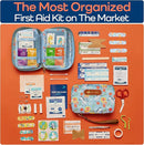 KeepGoing Travel First Aid Kit for Kids – 130 Pc. for Car, Home, Purse, Diaper Bag & Backpack with Latex-Free Bandages - Mini First Aid Kit Travel Size TSA-Approved by TinyTreasures Baby Boutique