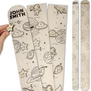 Wooden Height Chart for Wall - Personalized Boy Growth Chart, Custom Name Space Ship Theme Height Ruler Wood, Nursery Growing Wall Meter for Children, Large Baby Growth Chart Solar System, 2 Sizes by TinyTreasures Baby Boutique