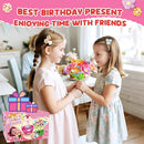Einailvk Fabric Flower Bouquets Toys, DIY Flower Making Kit for Kids 3 4 5 6 7 8 9 10 11 12 Year Old Girl Birthday Christmas Gift, Art and Crafts Kit Toys for Girls 4-6 6-8 8-12 Year Old (RED) by TinyTreasures Baby Boutique
