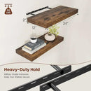 12" Deep Floating Shelves for Wall 24 Inches Long, Heavy Duty Wall Shelves for Bedroom Bathroom Kitchen Laundry Room, Farmhouse Rustic Shelves for Home Decor, 24" X 12" X 2" Set Of 2, Rustic Brown by CozyNest Decor